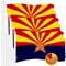 G128 3 Pack: Arizona AZ | 4x6 Ft | ToughWeave Series Embroidered 300D Polyester | Embroidered Design, Indoor/Outdoor, Brass Grommets